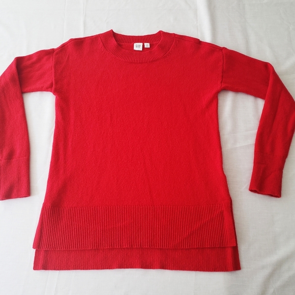GAP Sweaters Gap Red Sweater Crewneck Soft Wool Blend Pullover Poshmark
